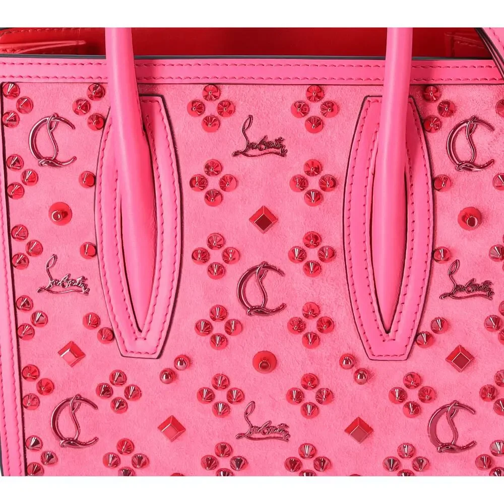 Christian Louboutin Studded Paloma S Small Handbag Shoulder Bag Pink 241213N